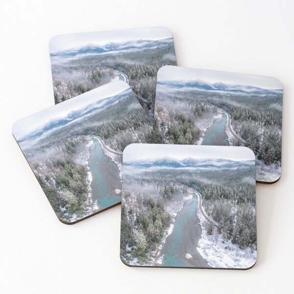 Item preview, Mountain Loop Highway in Washington State Winter Aerial View designed and sold by Open Range Studios.
