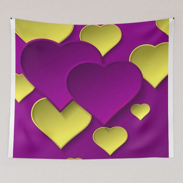 Item preview, Yellow and Purple Hearts designed and sold by NengShop.