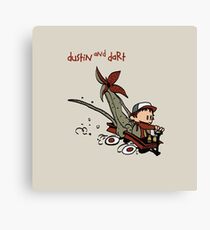 Dustin And Dart Stranger Things 2 Canvas Print