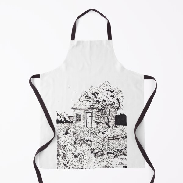 Item preview, Tiny Farmhouse Di Linh Vietnam Pen and Ink Illustration designed and sold by Wall-Art-Sketch.