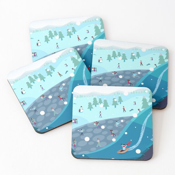 Item preview, People Sledding And Playing In The Snow In A Winter designed and sold by KandMe.