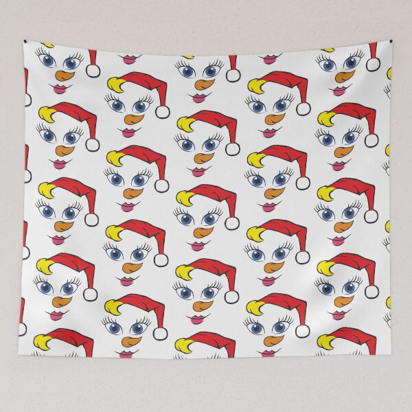 Item preview, Cute Snow Woman with Christmas Red Hat designed and sold by Digi Artworks Store.