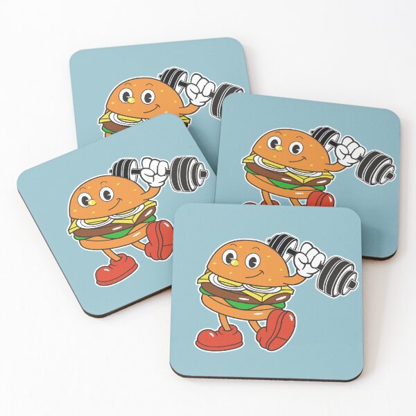 Item preview, Do it for the burgers - hamburguers - Workout Vintage Cartoon Weightlifting designed and sold by Gay-Koala.