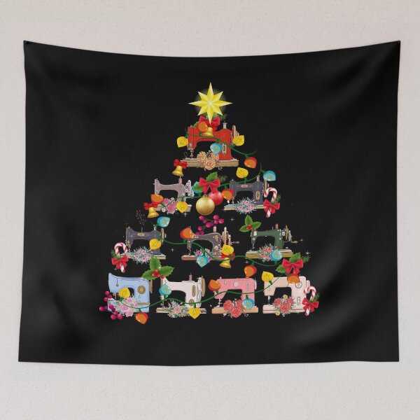 Item preview, Sewing Machines Christmas Tree Quilt Sewing Lovers designed and sold by Teeloony.