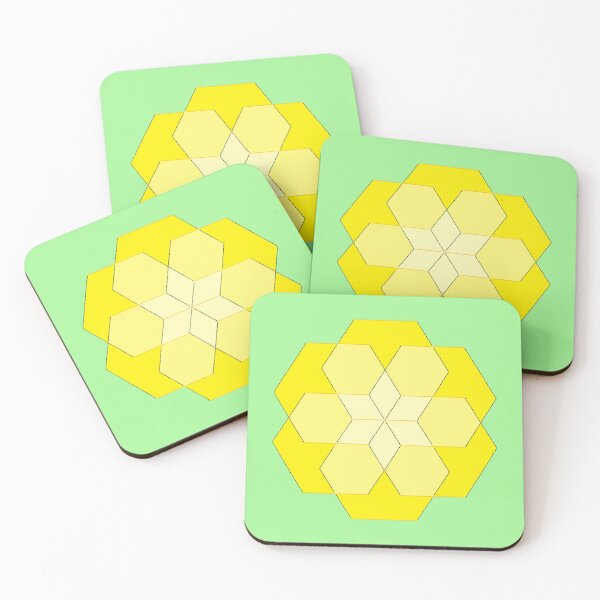 Item preview, yellow  hexagon color  designed and sold by miaterinka.