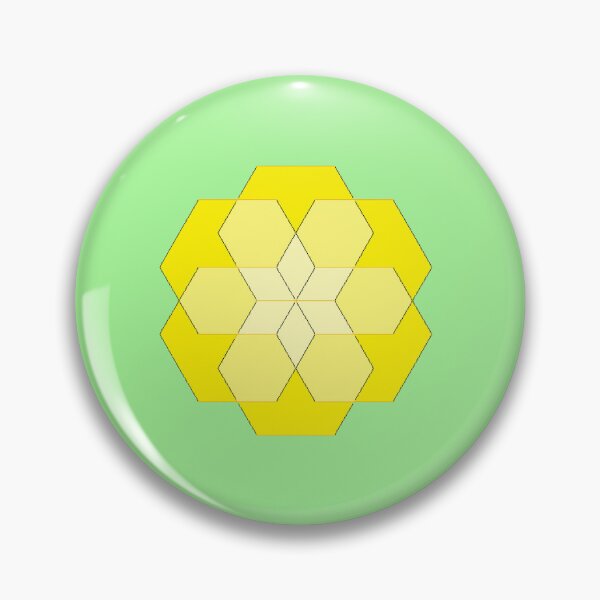 Item preview, yellow  hexagon color  designed and sold by miaterinka.