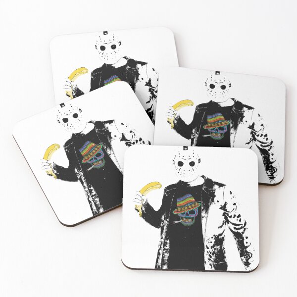 Item preview, Psychic Jason Voorhees Wearing Redbubble Merch | Jason VS Banana | Rainbow skull designed and sold by Tyler Tilley.