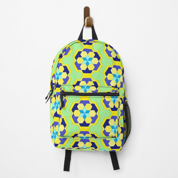 Item preview, blue yellow hexagon color designed and sold by miaterinka.
