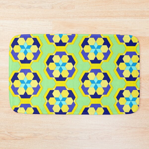 Item preview, blue yellow hexagon color  designed and sold by miaterinka.