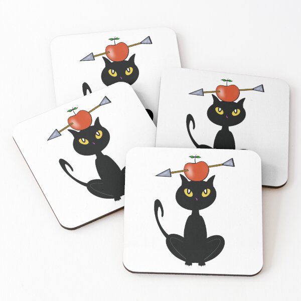 Item preview, Cat with apple and arrow on head designed and sold by BusyMonkeys.