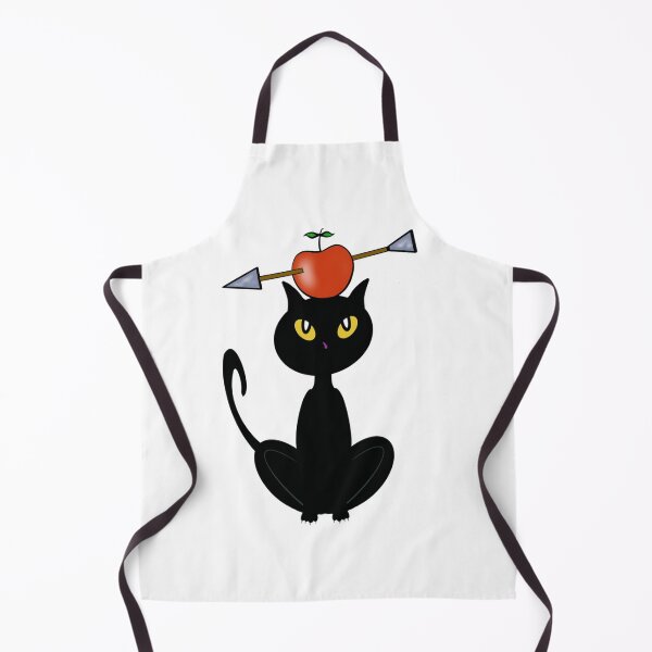 Item preview, Cat with apple and arrow on head designed and sold by BusyMonkeys.