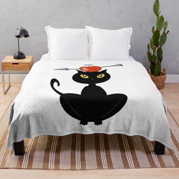 Item preview, Cat with apple and arrow on head designed and sold by BusyMonkeys.