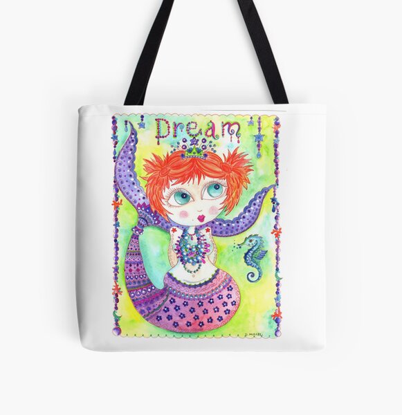 Dream Mermaid All Over Print Tote Bag