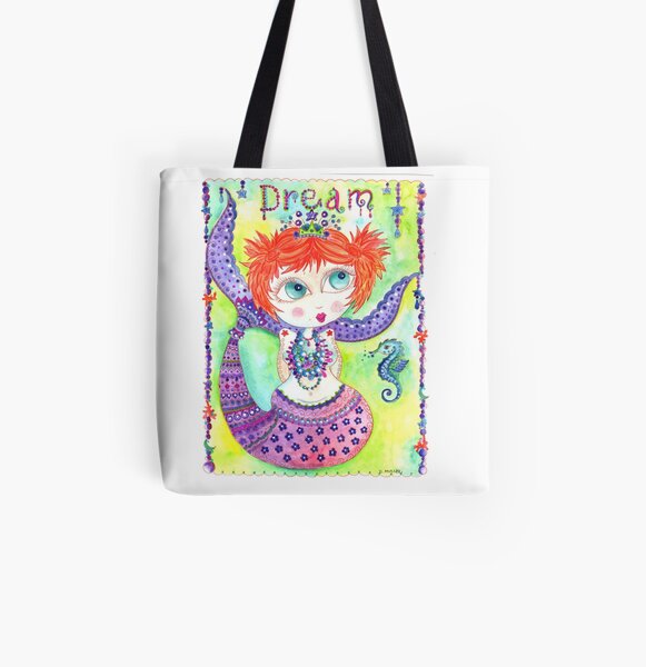 Dream Mermaid All Over Print Tote Bag