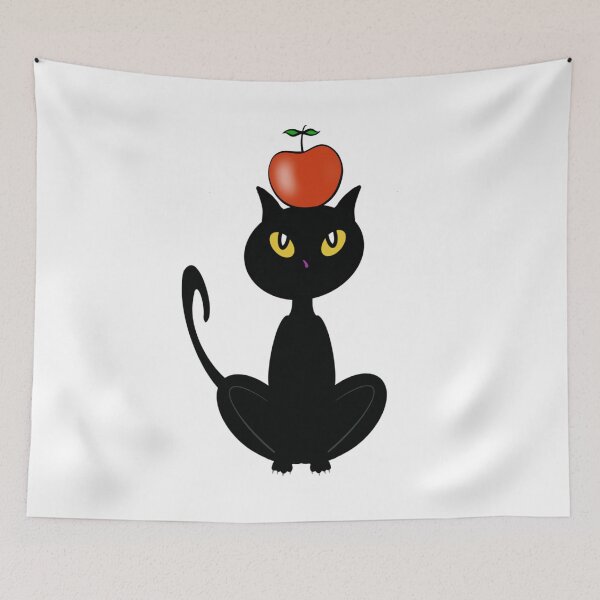 Item preview, Cat with apple on head designed and sold by BusyMonkeys.