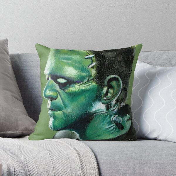 Frankensteins Monster Throw Pillow