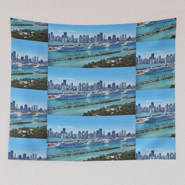 Item preview, Miami, Florida - Miami Skyline & Port of Miami designed and sold by leemcnut.