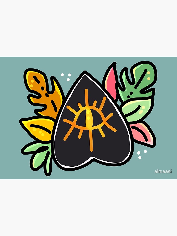 "Witchy Ouija Spirit Board Planchette & Leaves (Spring / Pastel