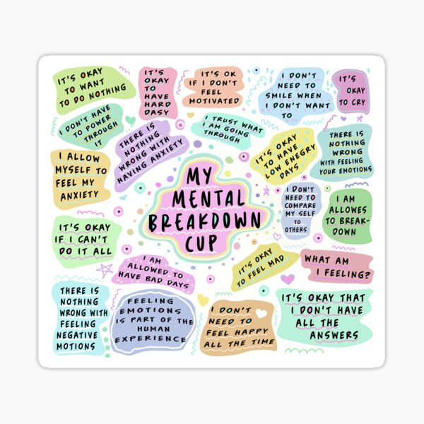 Funny Mental Health Sticker Stanley Sticker Anxiety Sticker Laptop