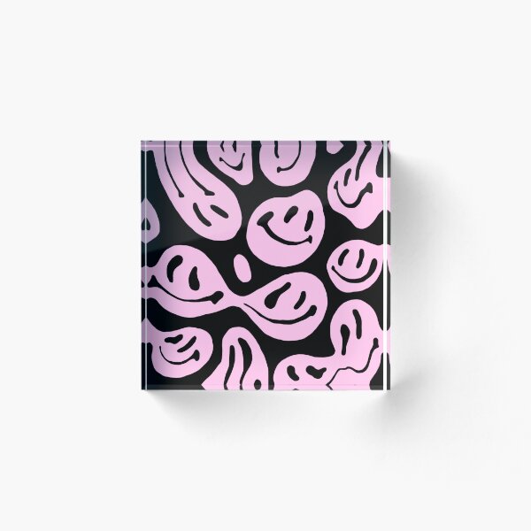 Item preview, pink distorted smiley faces designed and sold by chloe j.