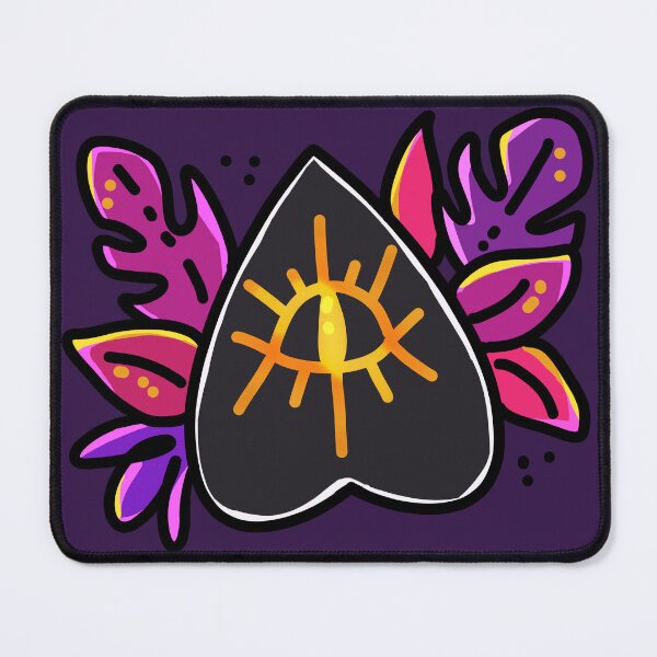 Item preview, Witchy Ouija Spirit Board Planchette & Leaves (Pink & Purple) designed and sold by almaasi.
