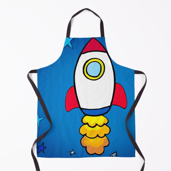 Item preview, Cartoon rocket ship launching into space designed and sold by citypopstudio.