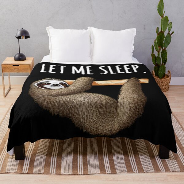 Item preview, Lazy Sloth Saying "Let Me Sleep" : Laziness Quote designed and sold by EnzoVectorism.