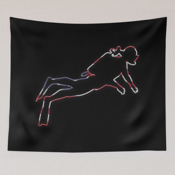 Item preview, Simple Embroidery Scuba Diver American Flag Line  designed and sold by theredfoxs.