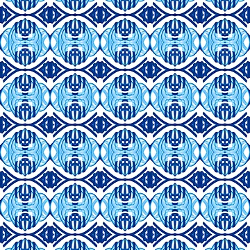 Artwork thumbnail, Blue pattern art by Work of art Shop