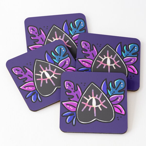 Item preview, Witchy Ouija Spirit Board Planchette & Leaves (Bisexual Flag) designed and sold by almaasi.