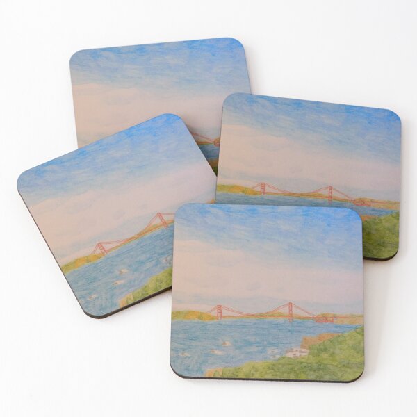 Item preview, Sunny Golden Gate Bridge in watercolor designed and sold by PowerfulPhotos.
