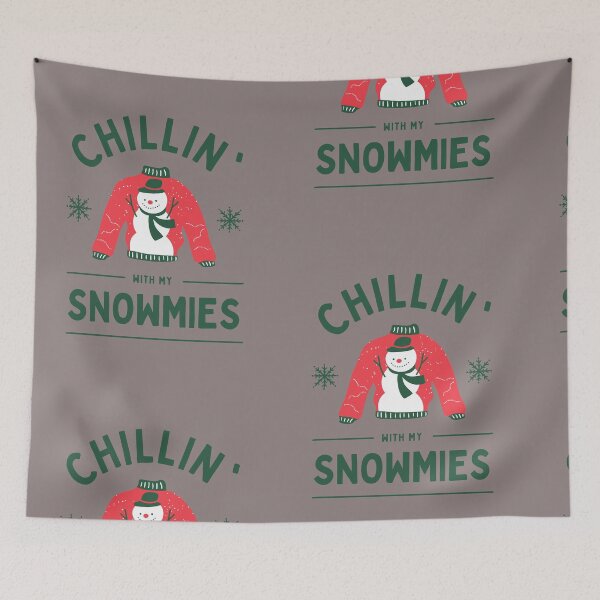 Item preview, Chillin with my snowmies Christmas winter snowman design designed and sold by t1n3333.