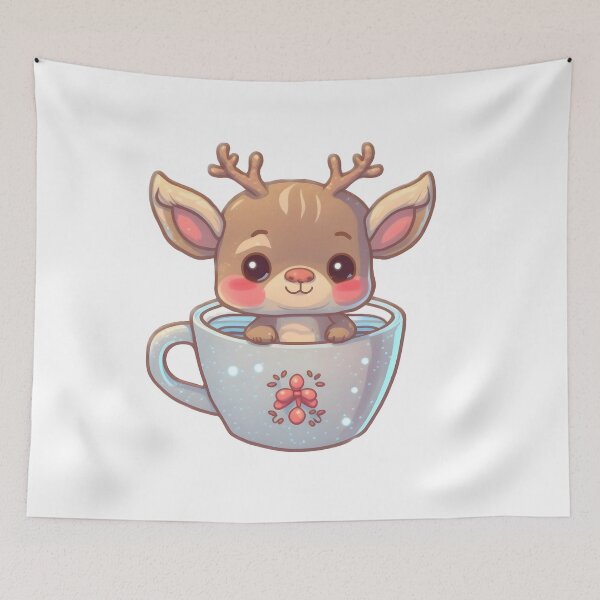 Item preview, Raindeer in a mug designed and sold by IM Hunter.