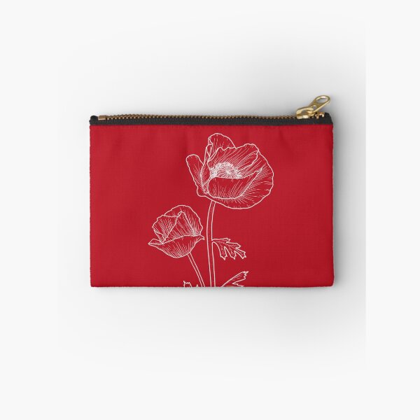 Item preview, Poppy White Fine Line Drawing designed and sold by BluebellPainter.
