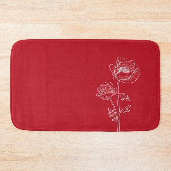 Item preview, Poppy White Fine Line Drawing designed and sold by BluebellPainter.
