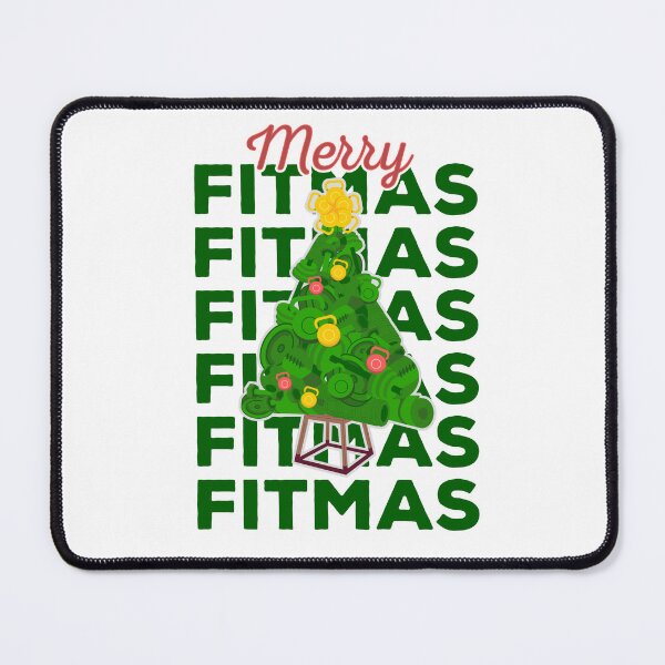 Item preview, Merry Fitmas - Christmas Holiday Workout Fitness Equipment in Christmas Tree designed and sold by Gay-Koala.