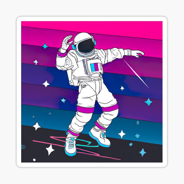 Item preview, Astronaut dancing in space designed and sold by citypopstudio.