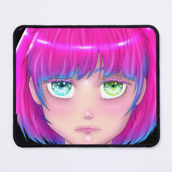 Item preview, Pinkhaired anime girl heterochromia designed and sold by GiiReez.