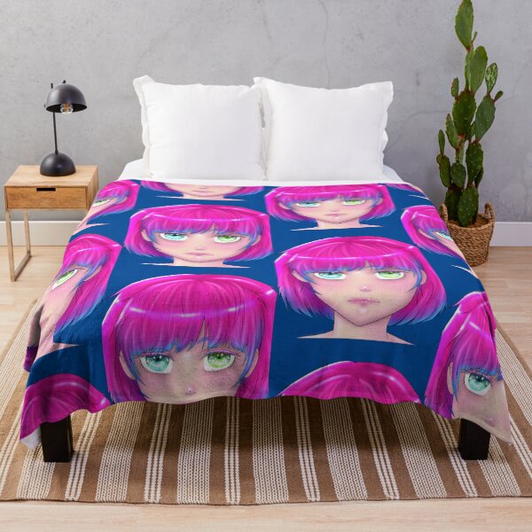 Item preview, Pinkhaired anime girl heterochromia designed and sold by GiiReez.