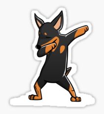 Funny Dabbing Miniature Pinscher Dog Sticker