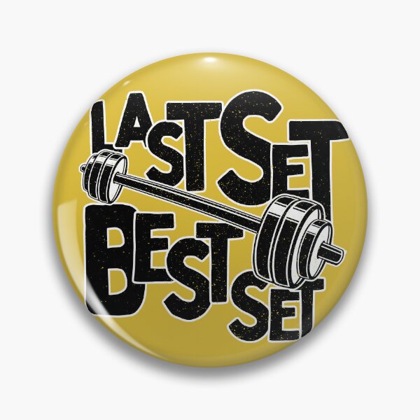 Item preview, Last Set Best Set - Workout Motivational Shirt with Barbell designed and sold by Gay-Koala.