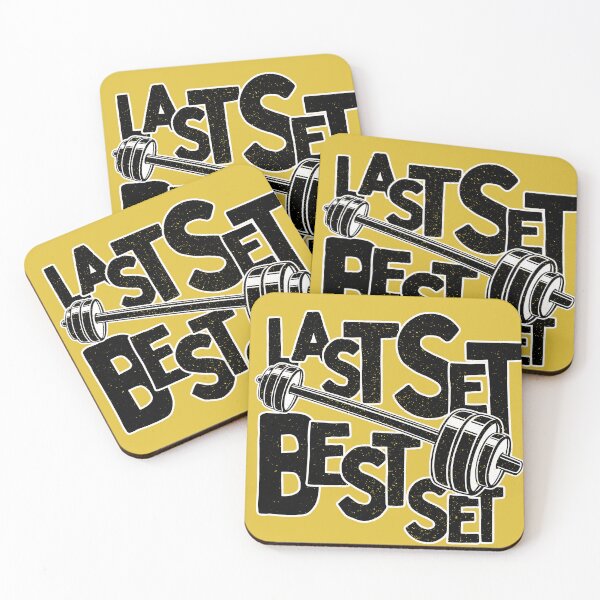 Item preview, Last Set Best Set - Workout Motivational Shirt with Barbell designed and sold by Gay-Koala.