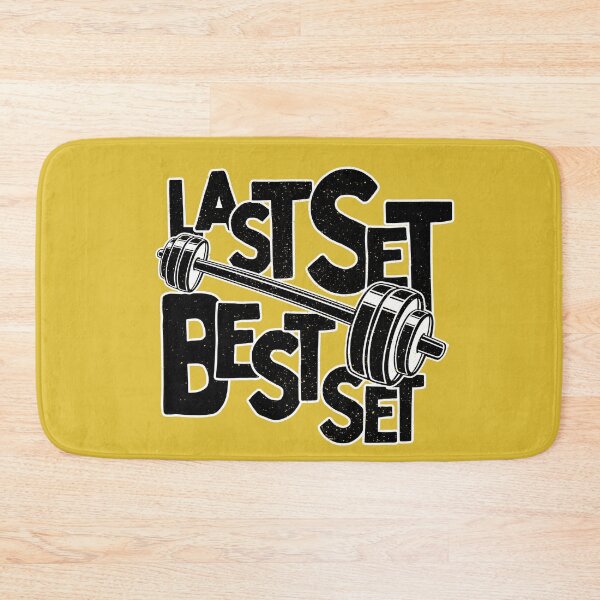 Item preview, Last Set Best Set - Workout Motivational Shirt with Barbell designed and sold by Gay-Koala.