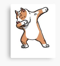 Funny Dabbing Pit Bull Dog Canvas Print