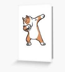 Funny Dabbing Pit Bull Dog Greeting Card