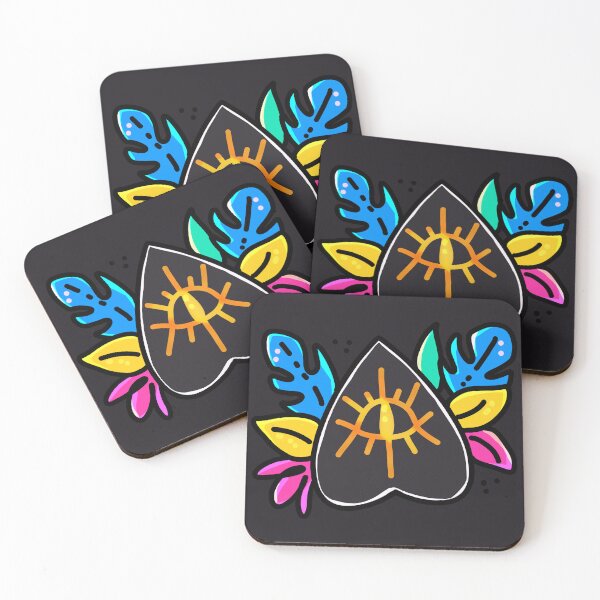 Item preview, Witchy Ouija Spirit Board Planchette & Leaves (Pansexual Flag) designed and sold by almaasi.