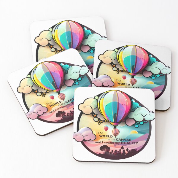 Item preview, Colourful balloons - life motivational illustration  designed and sold by KOTOdesign.