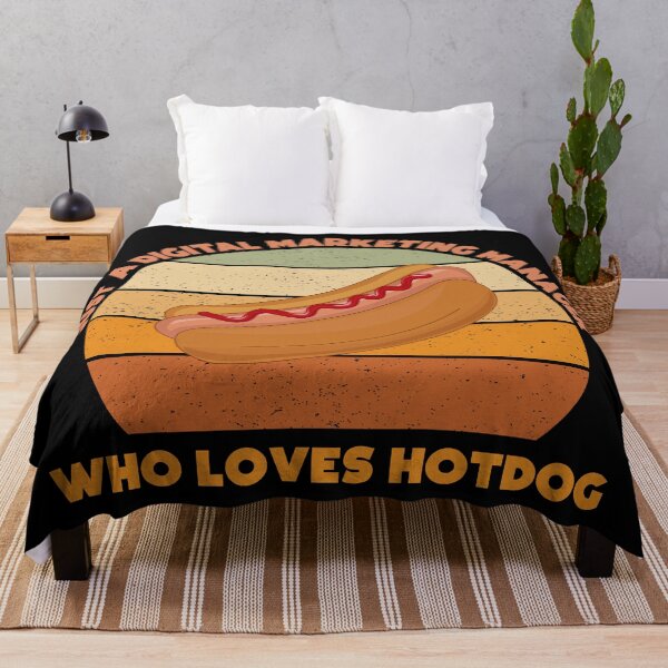 Item preview, Just a digital marketing manager who loves hotdog, funny food lovers marketing manager job, humor, joke, meme, hotdog lover designed and sold by SGS-.