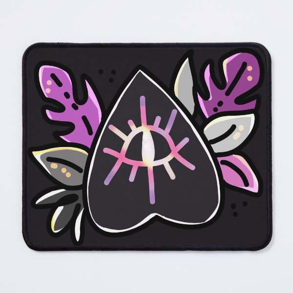 Item preview, Witchy Ouija Spirit Board Planchette & Leaves (Purple / Asexual Flag) designed and sold by almaasi.