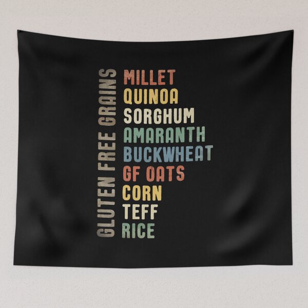 Item preview, Gluten Free Grains Word Cloud List Retro Vintage Style designed and sold by Delightfully Cynical.